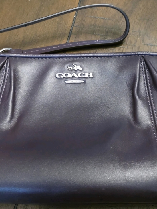 Coach Handbags - Coach Purple Leather Shoulder Bag with Silver Logo
